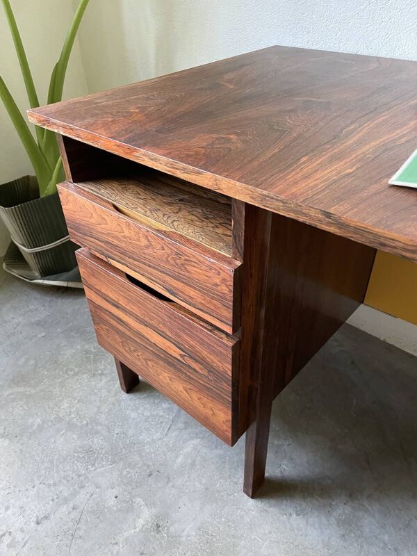 Bureau et sa chaise scandinave palissandre