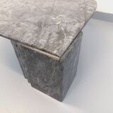 Vintage grey marble coffee table from the 1970s.