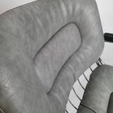 Vintage chrome swivel armchair