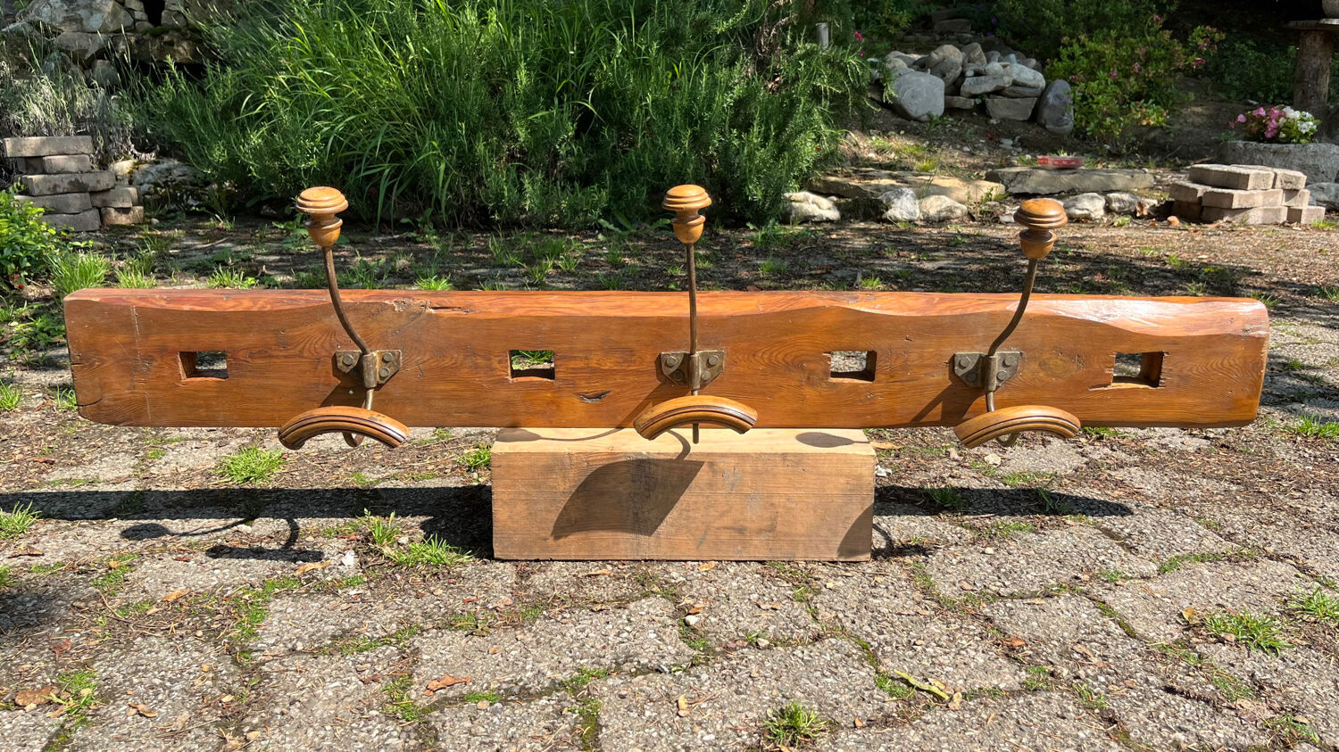 Vintage school coat rack