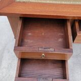 Louis XVI style flat desk in 19th century mahogany