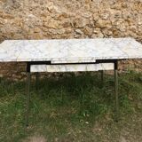 Formica white marble effect table