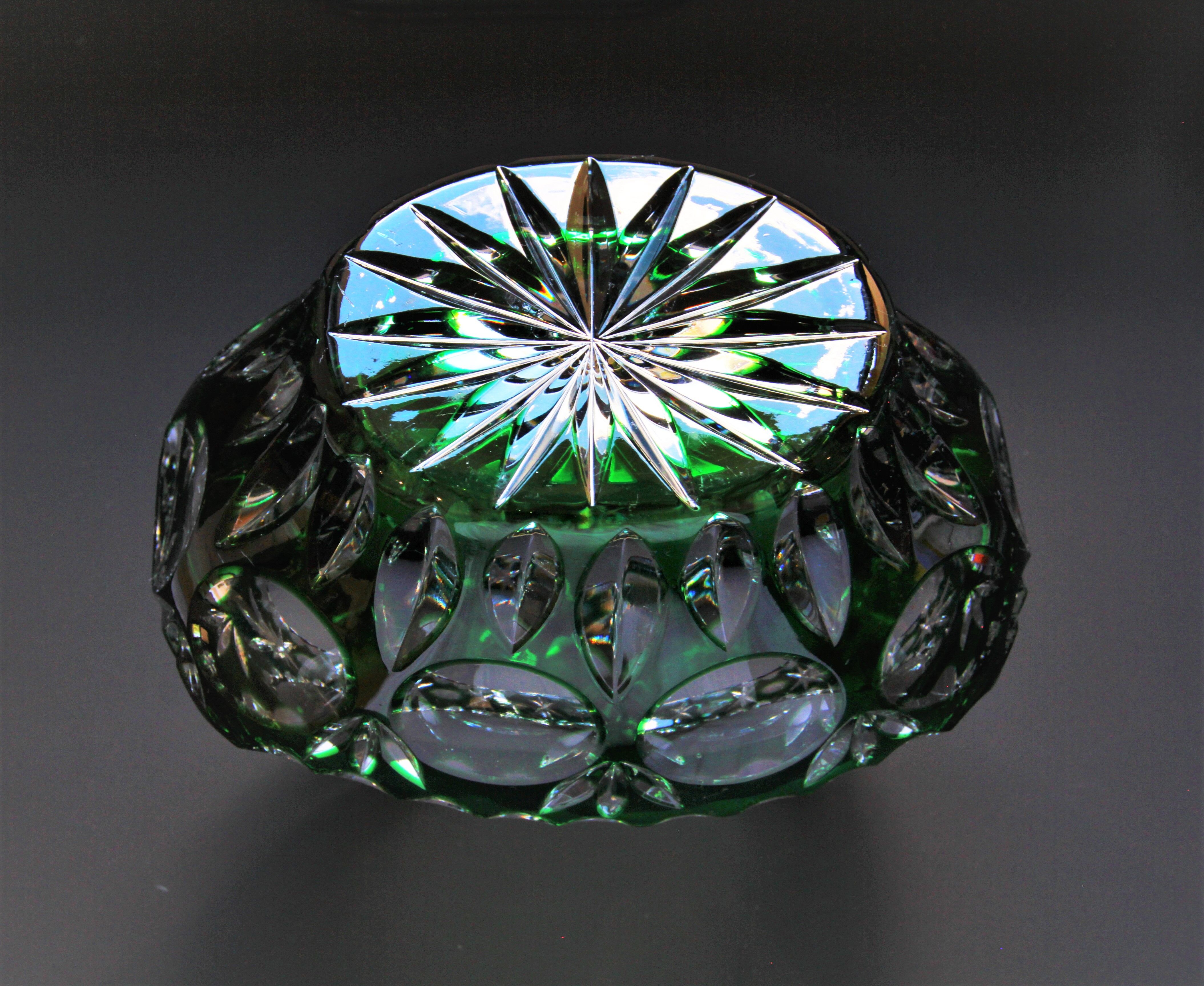 Baccarat cut crystal basket