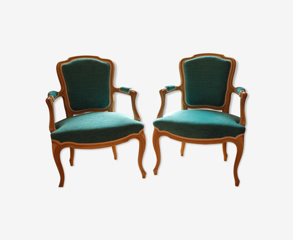 Lot de 2 fauteuils cabriolet refaits à neuf