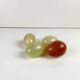 Set of vintage decorative eggs in translucent veined onyx, 1970s