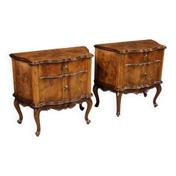 Paire de tables de chevet vénitiennes du XXe siècle