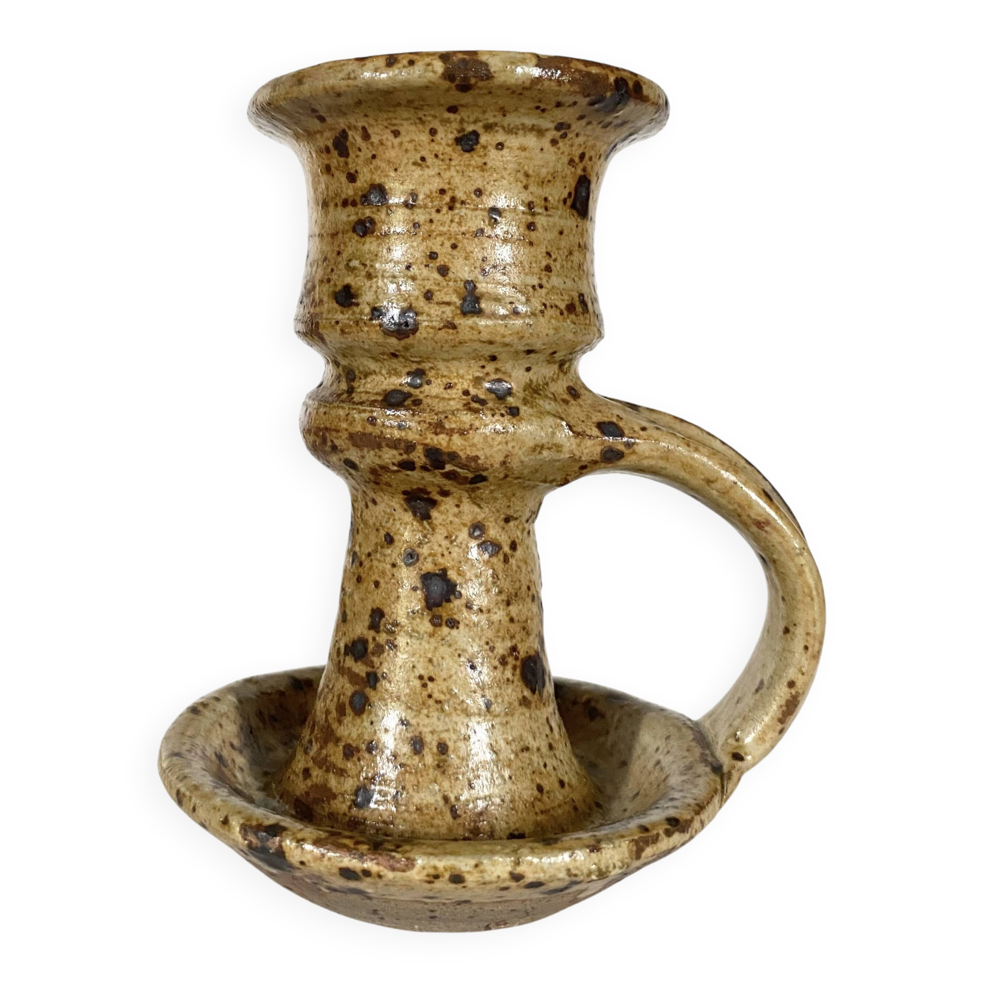 G.Tiffoche stoneware candlestick