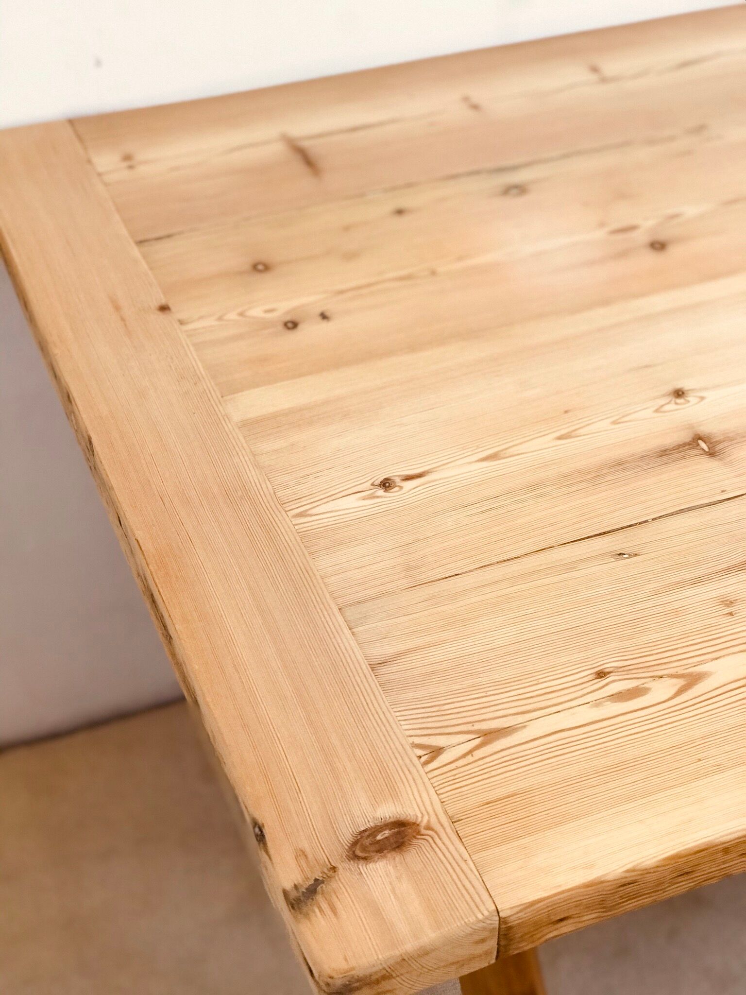 Country pine old table.