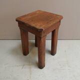 Industrial wooden side table