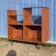 Meuble rangement Hi-Fi vinyles moderniste vintage 1960
