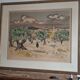 Large lithograph signed by Yves Brayer. Provençal landscape.