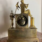 Period clock restoration in gilded bronze