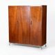 Bauhaus Wardrobe in Chromed Steel and Walnut by Slezak, Czech, 1930s