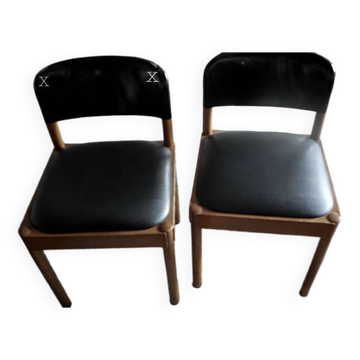 Paire de chaises Piarotto Italie vintage 1980 design vintage chairs furniture
