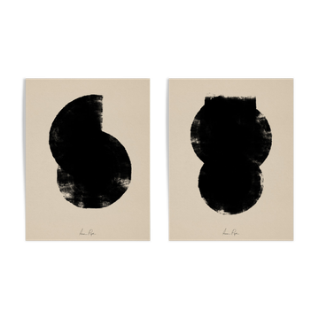 Pair of giclee prints, abstract wall art set of two, 50x70cm