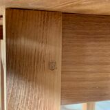 Modular table with vintage solid oak flap