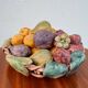 Fruit basket trompe l'œil Portugal 1970s