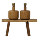 Pair of solid wood lamps by Charlotte Perriand / Les Arcs Circa 1968