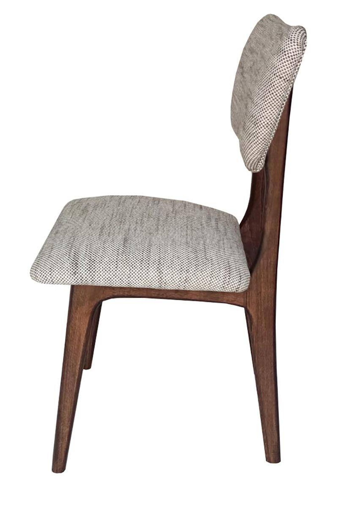 Butterfly Mid-Century dining chair in Peony cotton, Poland, 1960s