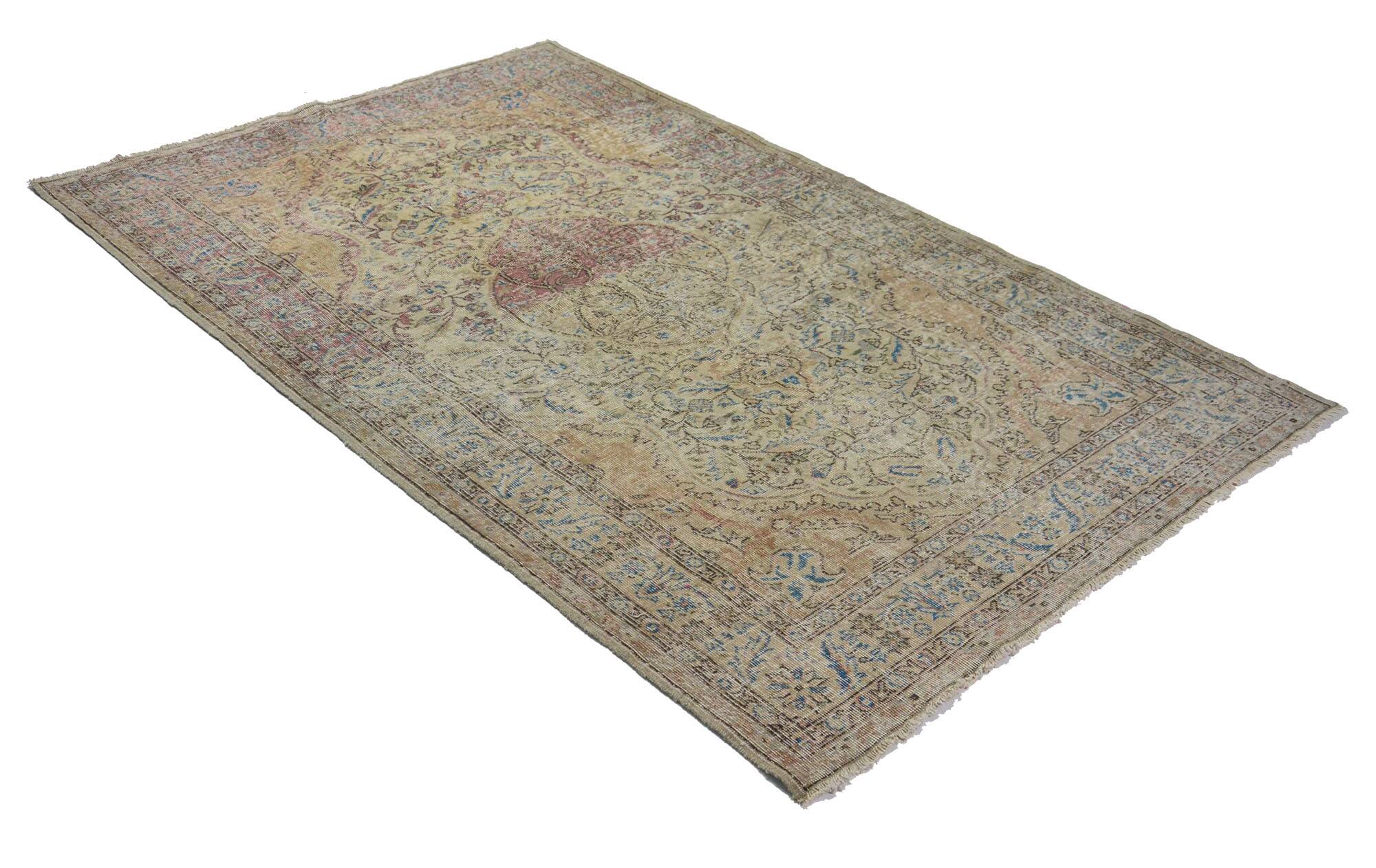 Turkish Anatolian Handmade Vintage Rug 270 cm x 168 cm