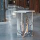 Table d'appoint en marbre Calacatta "BOND"
