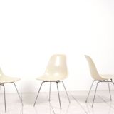 Set of 4 fiberglass Eames Chairs with H-Base for Fehlbaum by Herman Miller