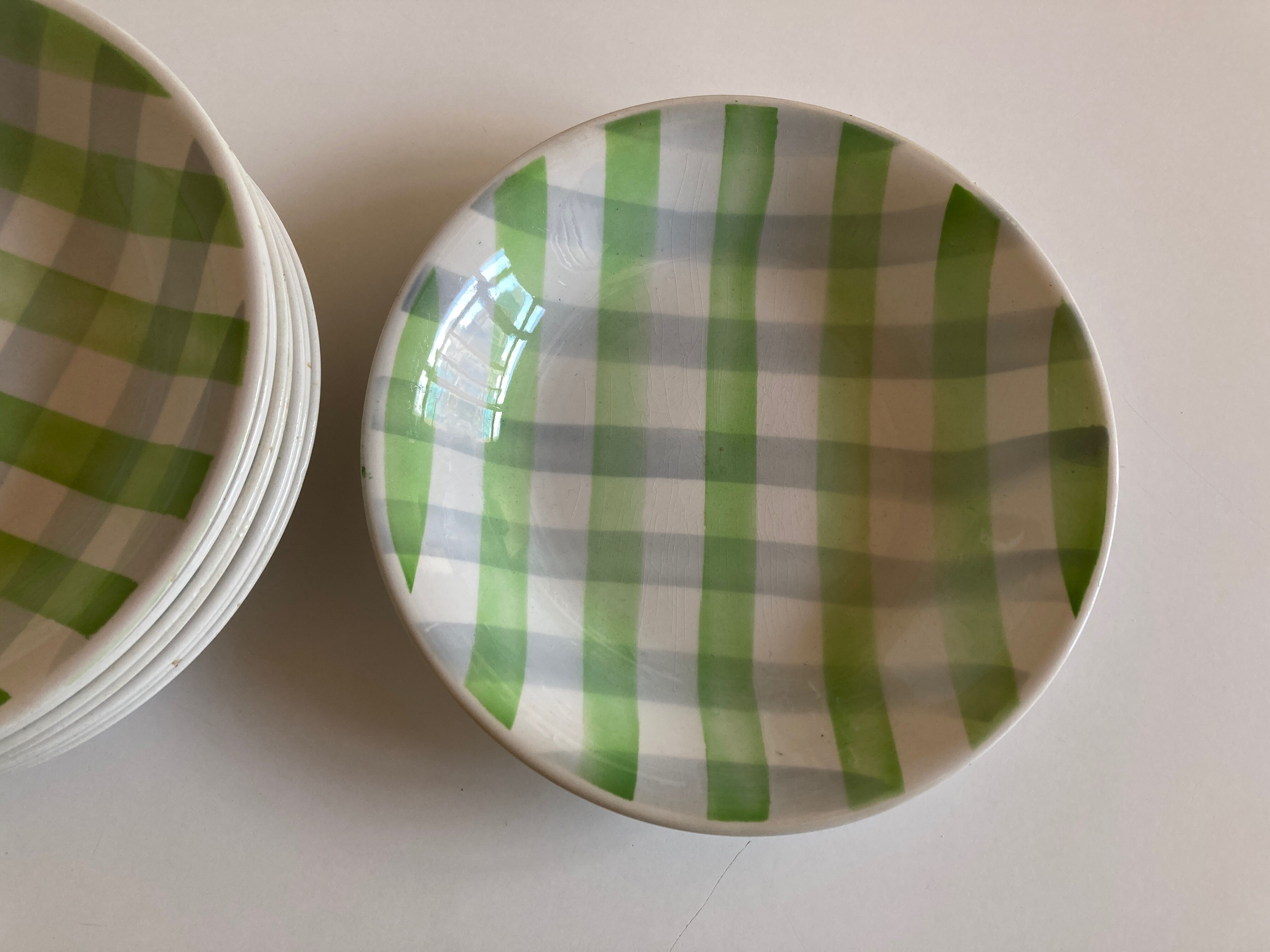 Set of 8 plates Croisette 1960 Badonwiller