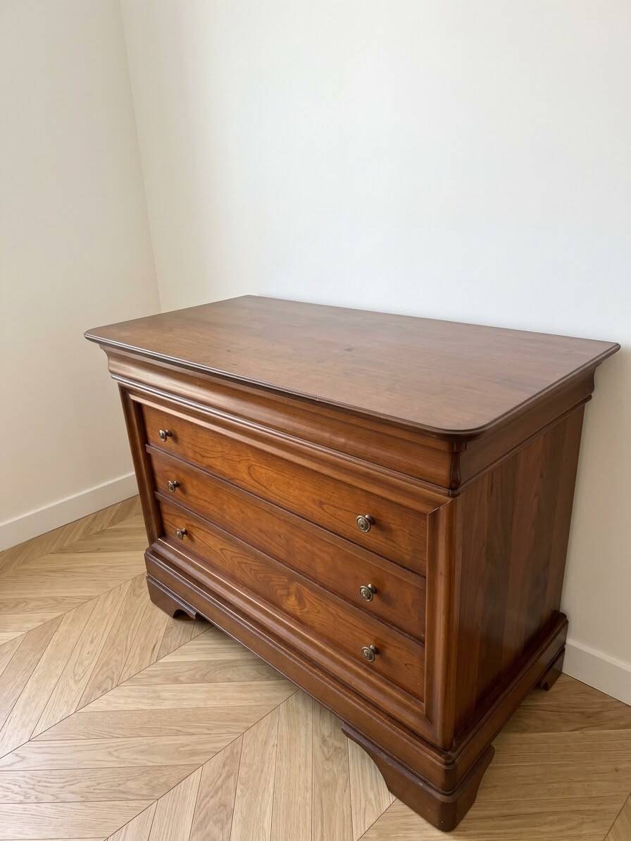 Louis Philippe style wooden chest of drawers