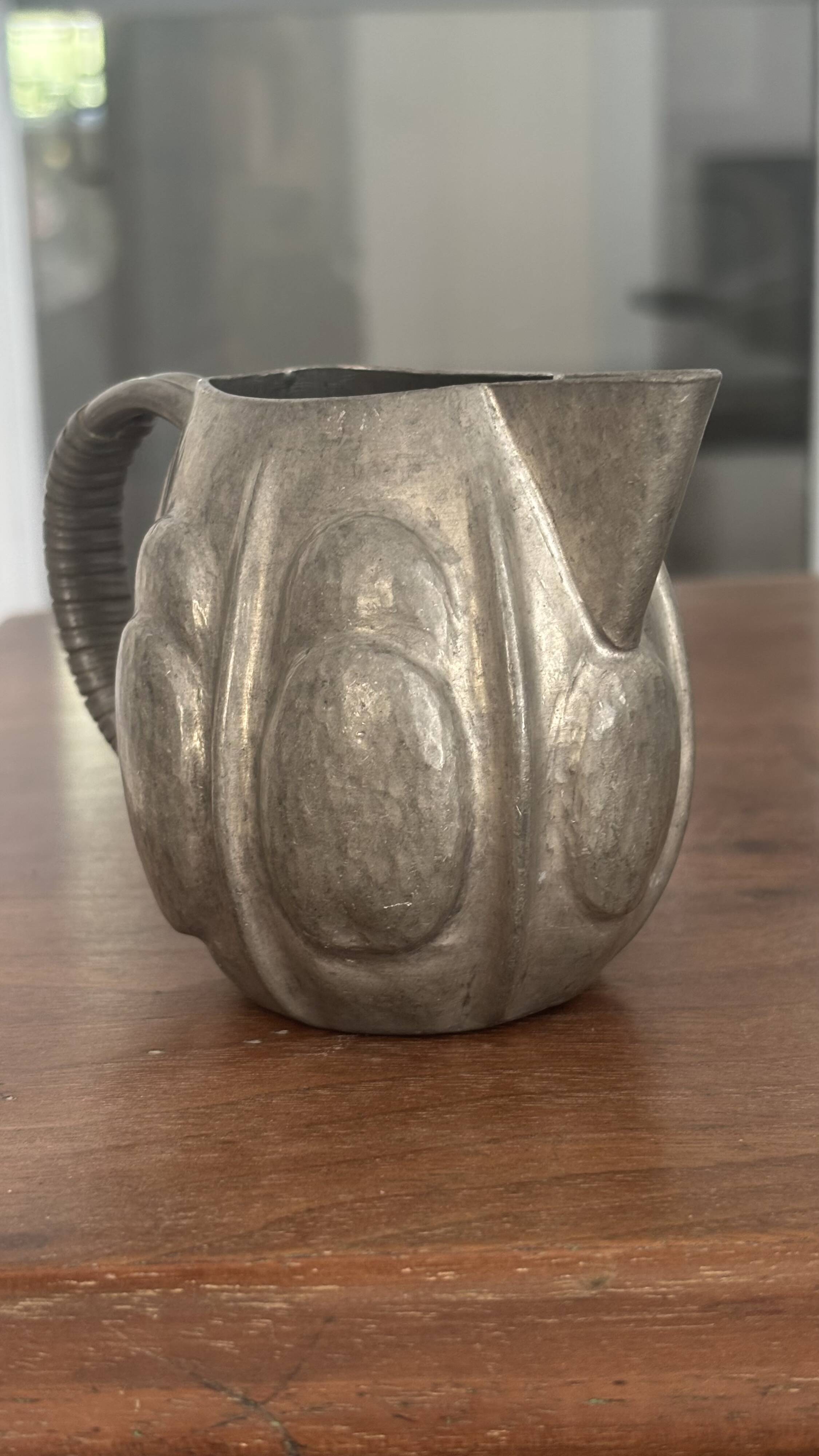 Pewter pitcher Chanal, Art Nouveau