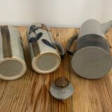 Cafetière et tasses en grès