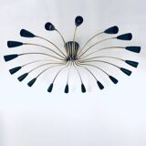 Sputnik 18-Arm Ceiling Lamp from Kaiser Leuchten, Germany, 1950s