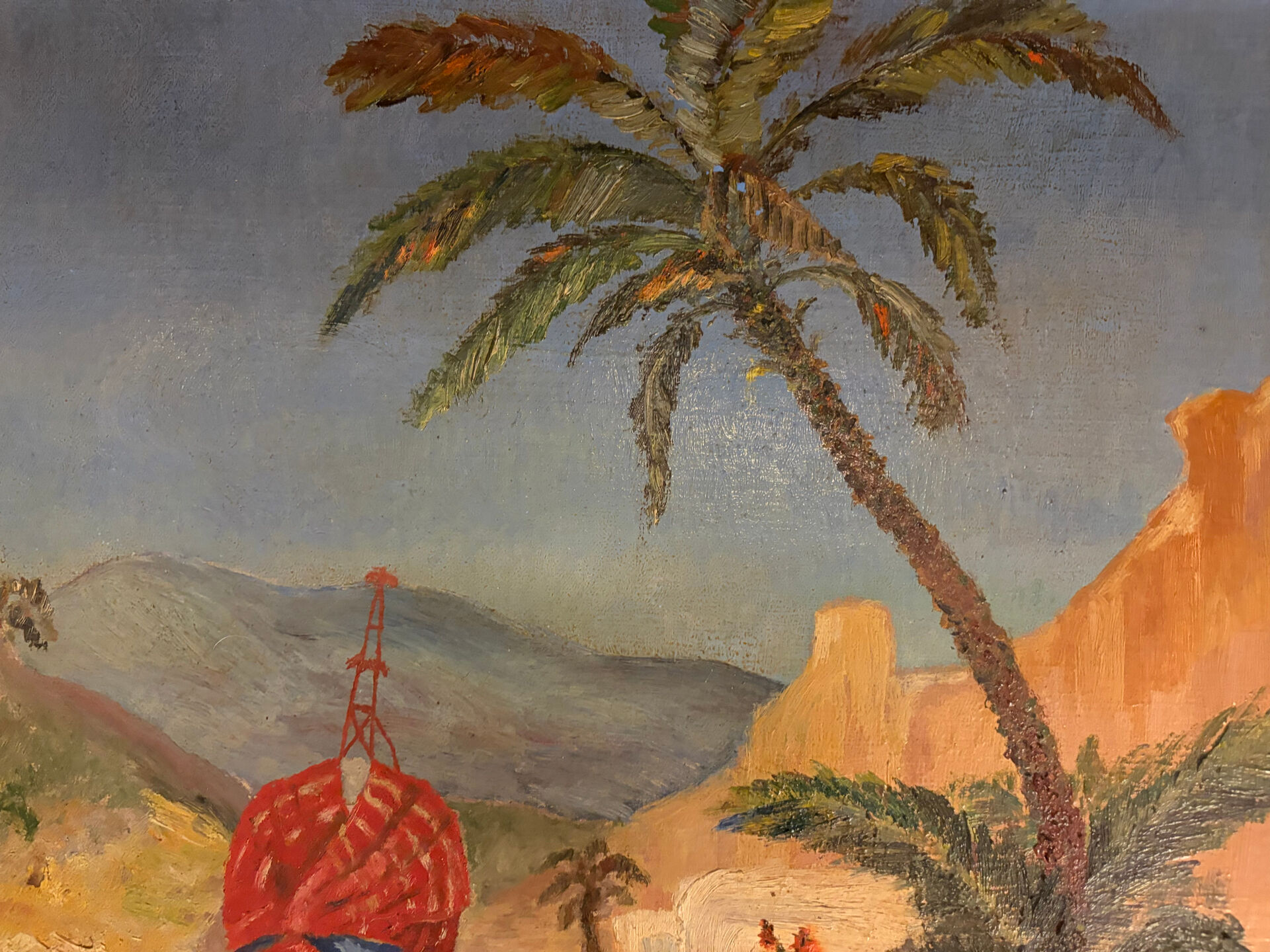 Oriental painting 1949 R.Pécoux Oasis