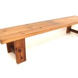 Minimalist pine bench, Sweden, 1970