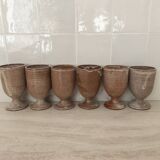 Signed stoneware cups or Mazagran