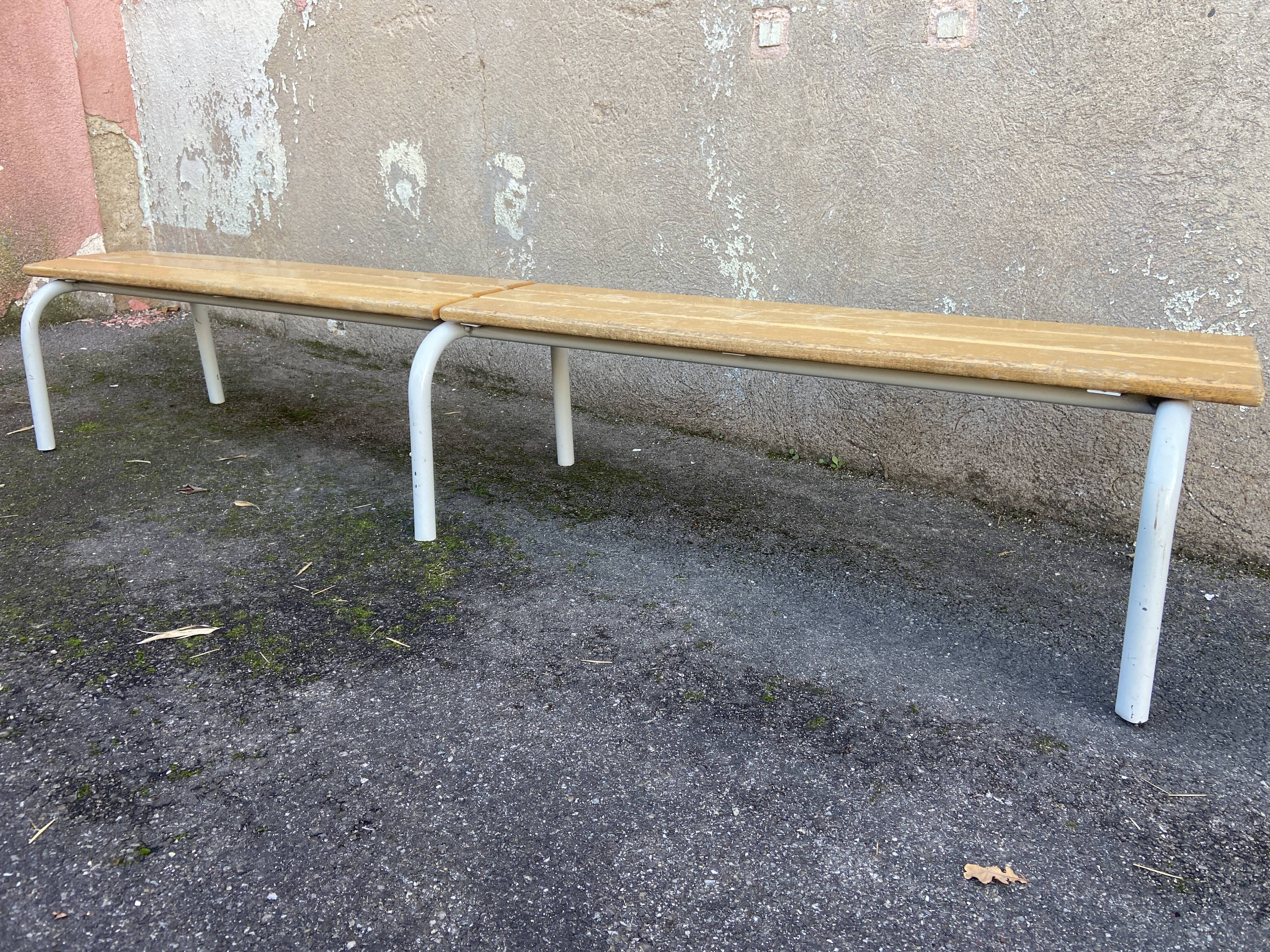 Industrial children's school bench mullca 1960s