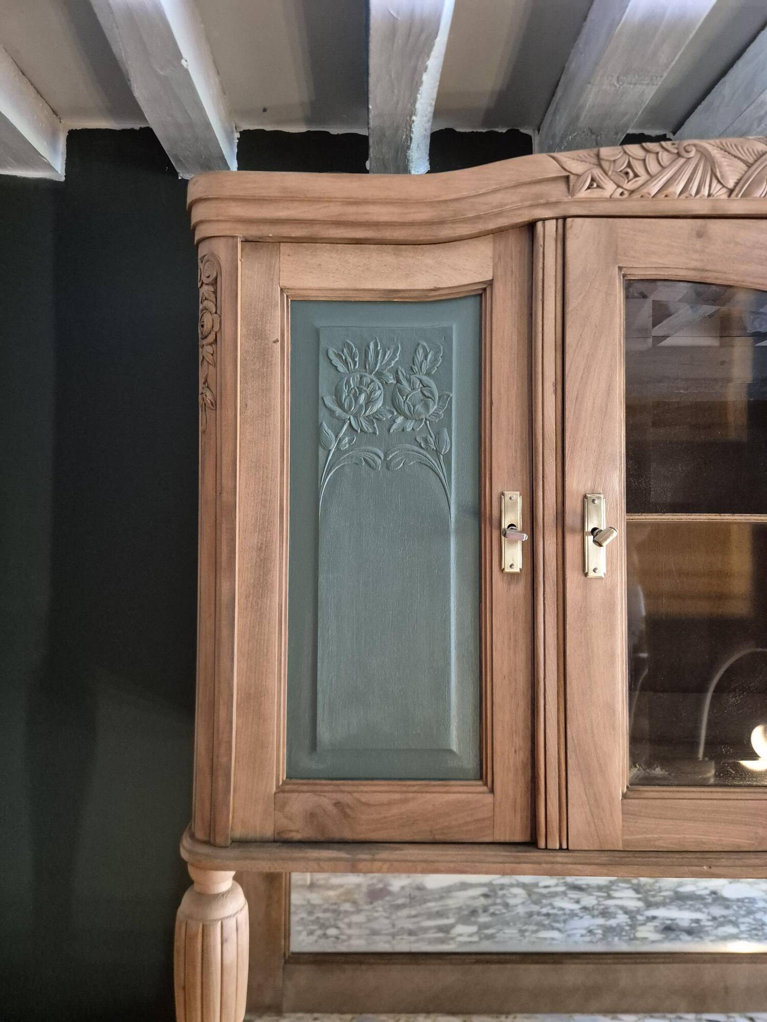 Art Deco sideboard with marble