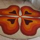 70s rug, Flower, in wool