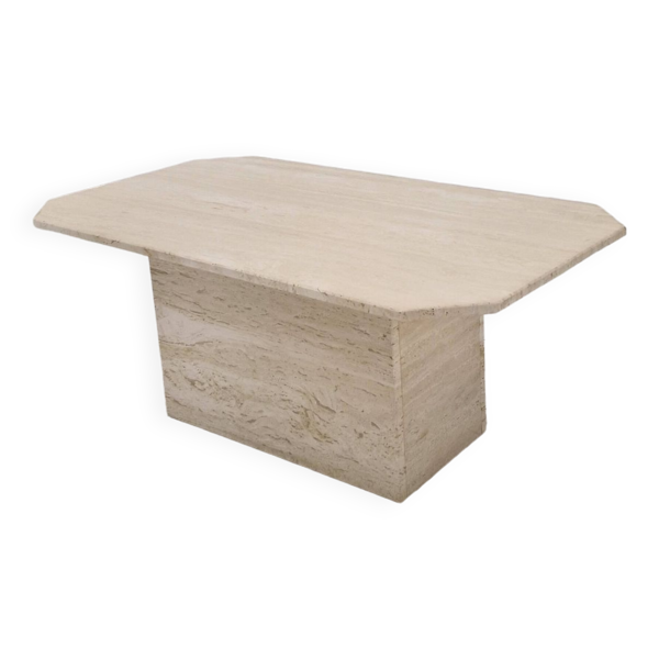 Rectangle Travertine Coffee or Side Table, Italy 1980s