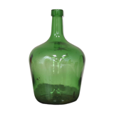 Dame Jeanne vintage emerald green glass demijohn 25cm