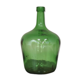 Dame Jeanne bonbonne verre vert émeraude vintage 25cm