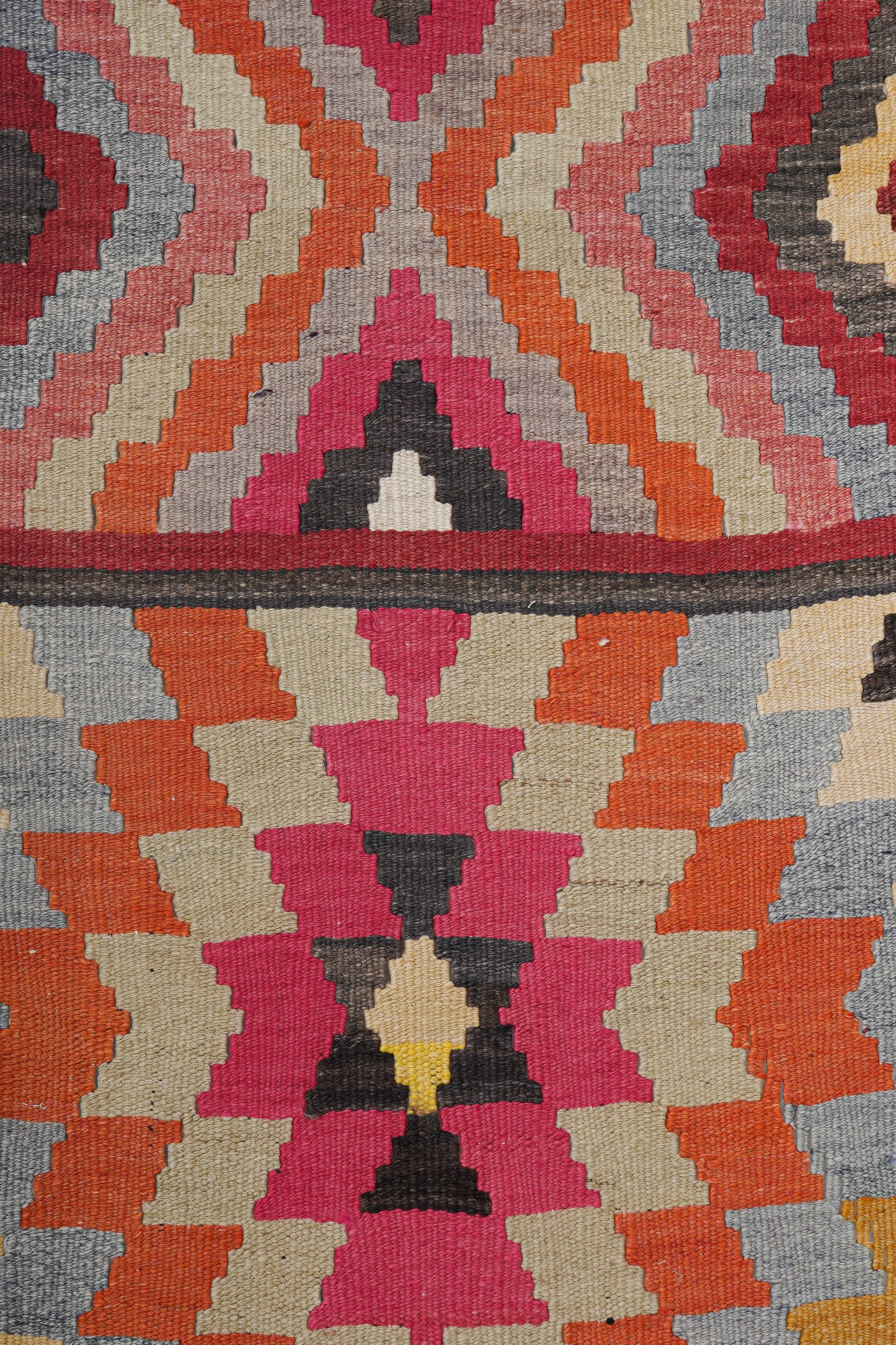 Vintage Turkish Oushak Handwoven Rug 78x378 cm