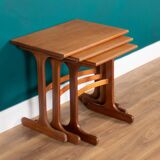 Retro Teak 1960s G Plan Mid Century Nest Of 3 Coffee Tables