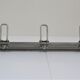 Vintage school wall rack in patinated steel