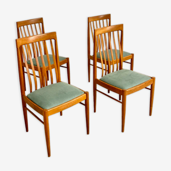 4x Danish Teak Dining Chairs by H.W. Klein for Bramin 1960s