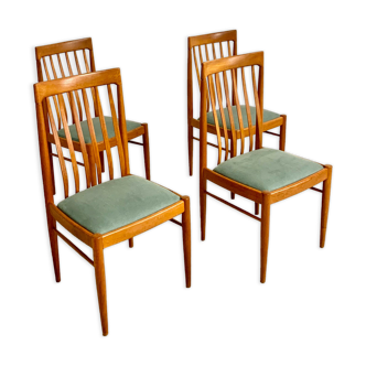 4x Danish Teak Dining Chairs by H.W. Klein for Bramin 1960s