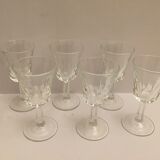 Set of 6 glasses with alcohol