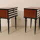 Pair of bedside table restyled swing door year 60