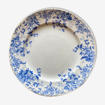 Plat rond vintage en terre de fer