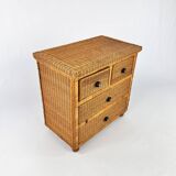 Rattan chest of drawers 1970s
