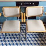Pair of B64 Cesca Breuer armchairs